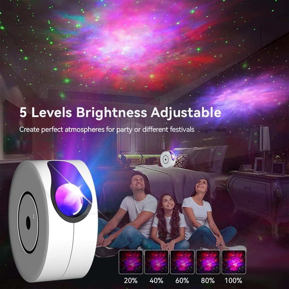 RUISHINE Light Projector, Galaxy Projector for Bedroom Northern Lights Aurora Projector with Timer, APP Control Night Light Gift for Kids Adults Home Decor Christmas Game Room Party(Black)